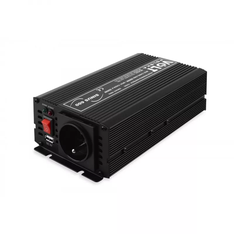 Spanningsomvormer Volt SINUS-600 12V naar 230V 300W continu vermogen 600W piekvermogen