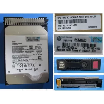 HPE - harde schijf - 10 TB - 3,5 inch LFF (8,9 cm LFF) - SATA 6Gb/s - 7200 tpm