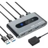 Techly USB 3.0-switch 2 pc-ingangen 4 uitgangen - 4-poorts - USB 2.0
