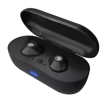 MAXELL MINI DUO draadloze in-ear-koptelefoon met oplaadcase zwart