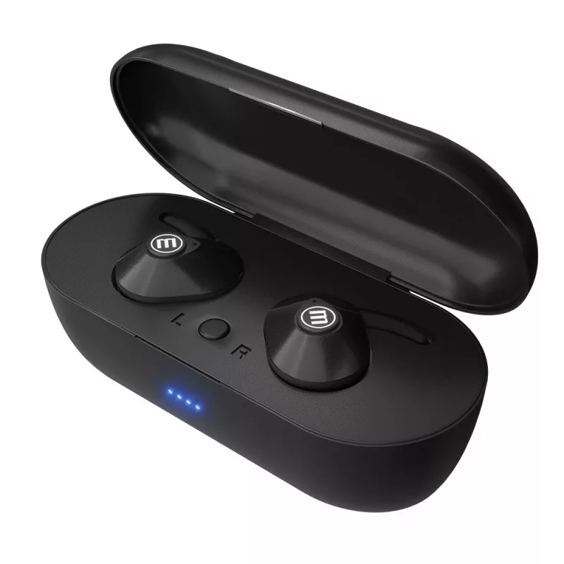 MAXELL MINI DUO draadloze in-ear-koptelefoon met oplaadcase zwart