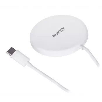 AUEKY Aircore Magnetic LC-A1 Draadloze magnetische oplader QI USB-C 15W wit