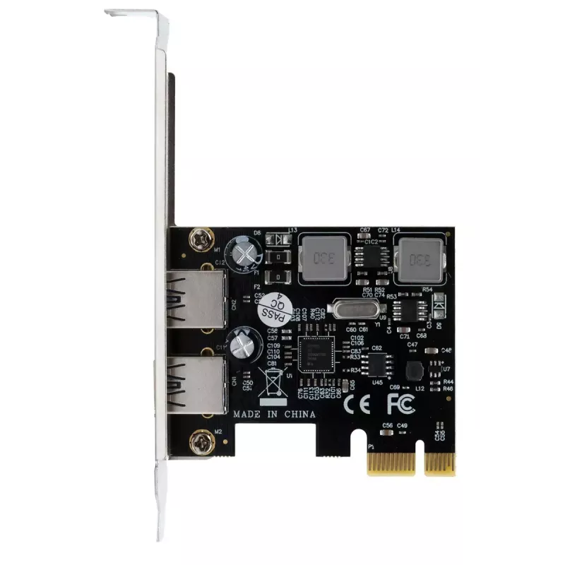 EXSYS 2-poorts USB 3.2 Gen 1 PCIe-kaart 3A Renesas