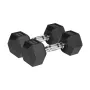 Rubberen gietijzeren halters HEX 2x9 kg REBEL ACTIVE