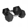 Rubberen gietijzeren halters HEX 2x9 kg REBEL ACTIVE