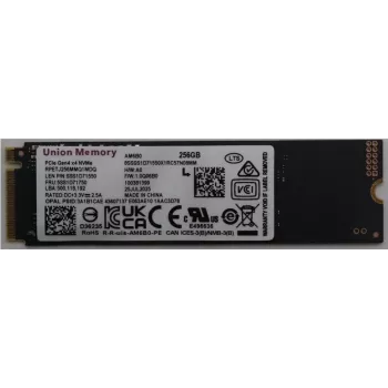 Interne M.2 PCIe NVMe SSD, Lenovo 256 GB, MPN 5SS1D71750
