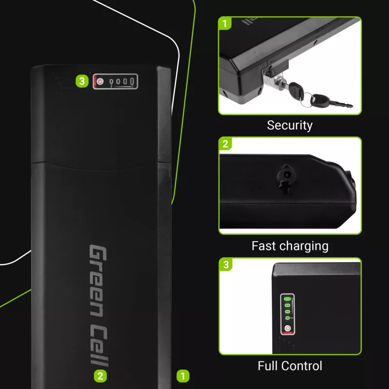 E-bike-accu – bagagedrager – 24 V – 13 Ah