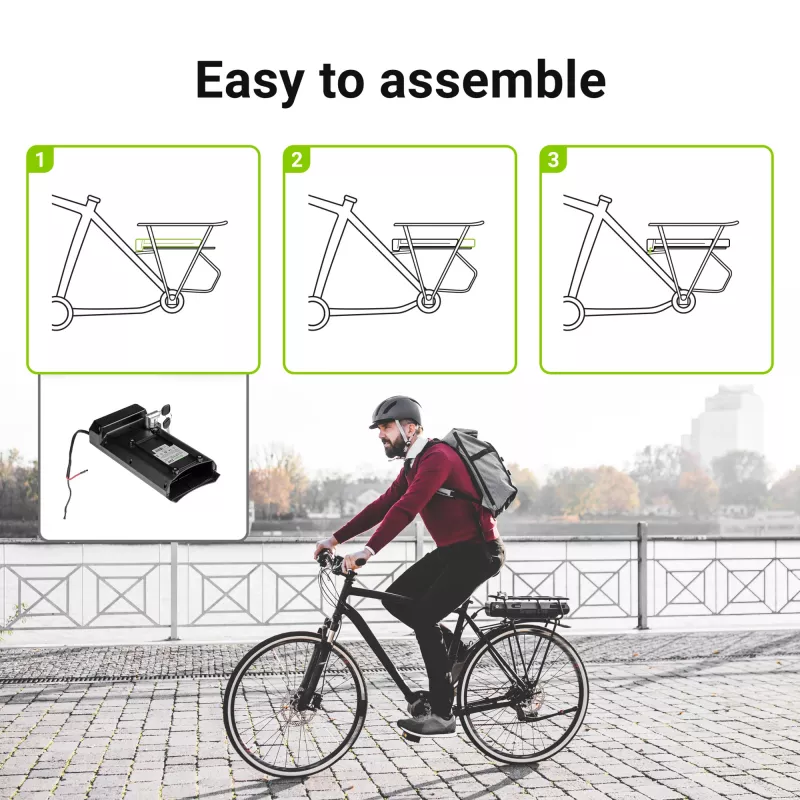 E-bike-accu – bagagedrager – 24 V – 13 Ah
