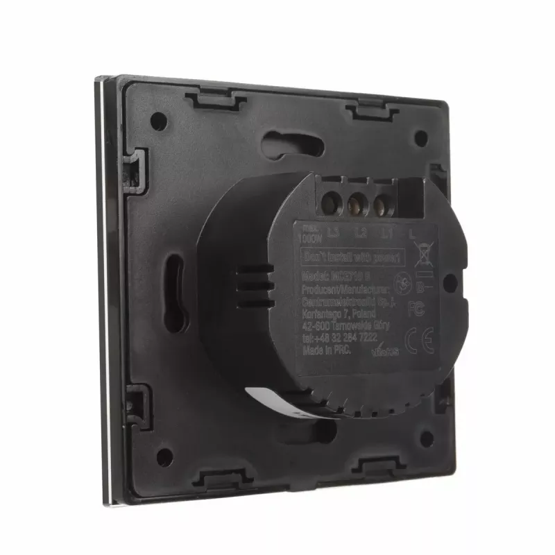 Maclean MCE712B Touch-lichtschakelaar, dubbel (wissel/kruis), zwart