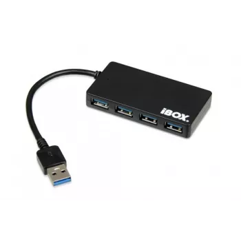 iBox IUH3F56 Interface-hub USB 3.2 Gen 1 (3.1 Gen 1) Type-A 5000 Mbit/s Zwart