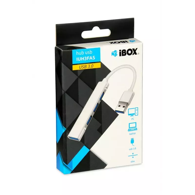 USB-hub IBOX IUH3FAS — 1× USB 3.0, 3× USB 2.0