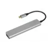 Docking-hub IBOX IUH3SL4K USB Type-C 5 Gbit/s, HDMI 4K@30Hz, PD tot 100 W, 2x USB-A, 2x USB-C, kaartlezer, Zilver