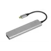 Docking-hub IBOX IUH3SL4K USB Type-C 5 Gbit/s, HDMI 4K@30Hz, PD tot 100 W, 2x USB-A, 2x USB-C, kaartlezer, Zilver