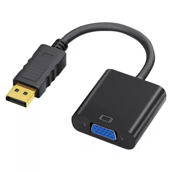 DisplayPort-naar-VGA-adapter IBOX IADPVGA, DisplayPort-stekker naar 15-polige VGA-bus, ondersteunt 1080p, zilver