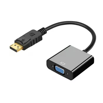 DisplayPort-naar-VGA-adapter IBOX IADPVGA, DisplayPort-stekker naar 15-polige VGA-bus, ondersteunt 1080p, zilver