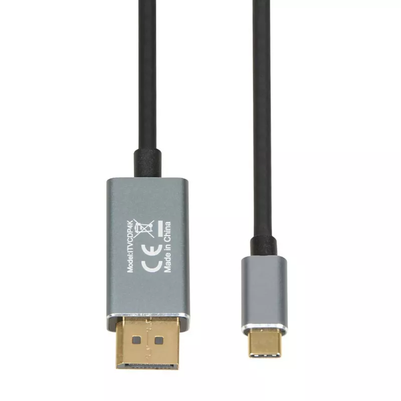 Videokabel-adapter IBOX ITVCDP4K USB Type-C naar DisplayPort 1,8 m zwart