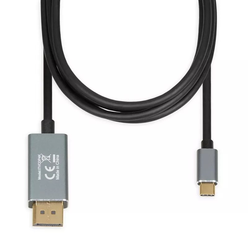 Videokabel-adapter IBOX ITVCDP4K USB Type-C naar DisplayPort 1,8 m zwart