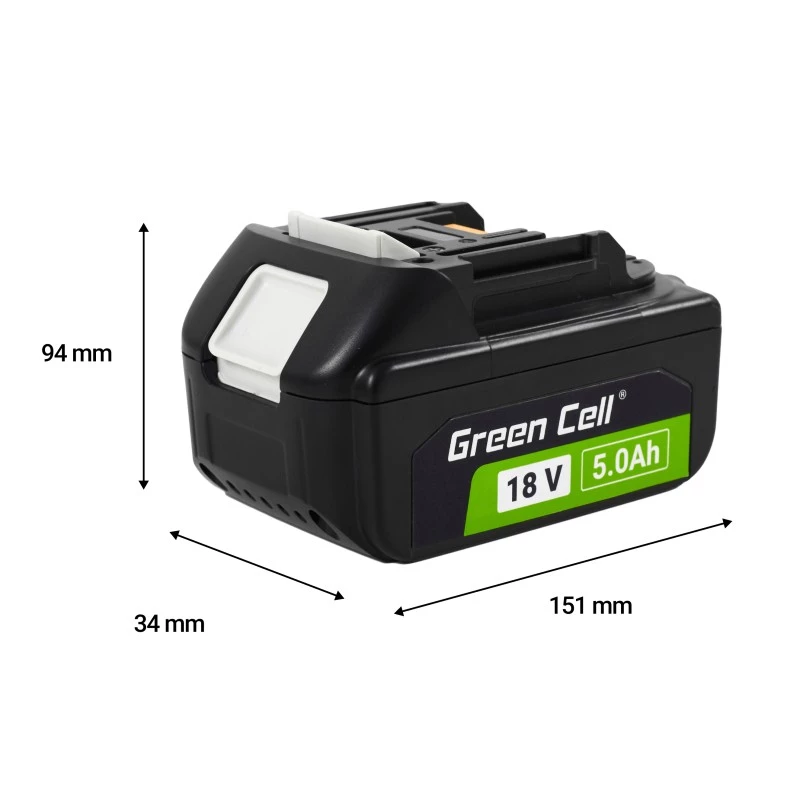 Accu Green Cell PTMA18V5 lithium-ion 5Ah 600g