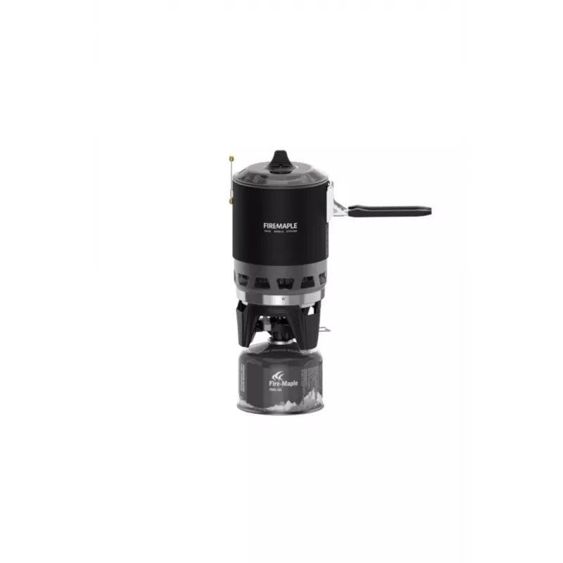 Draagbare campingkooktoestel Fire‑maple FMS‑X3 Zwart — compact, lichte eenpans-kooktoestel
