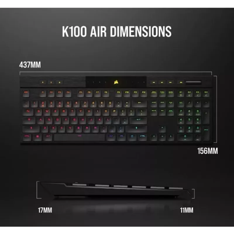 Toetsenbord K100 RGB Air Wireless Ultra Thin Cherry MX