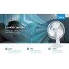 Tafelventilator Midea FT40-21M — 40 cm diameter, 3 snelheden, oscillatie, 25 W, Wit