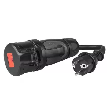 Green Cell EVAK01 adapter, CEE 16 A 400 V 5P naar Schuko 230 V, rood
