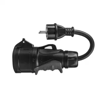 Green Cell EVAK01 adapter, CEE 16 A 400 V 5P naar Schuko 230 V, rood