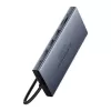 Hub 13in1 Baseus PortalJoy USB-C naar HDMI+DP+VGA+C+USB+PD+RJ45+SD/TF+3,5mm (grijs)