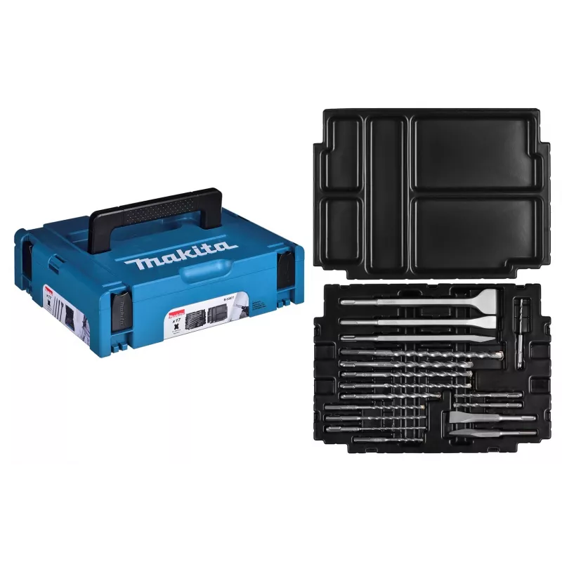 MAKITA BOORSET SDS + BEITEL 17-delig IN MAKPAC KOFFER