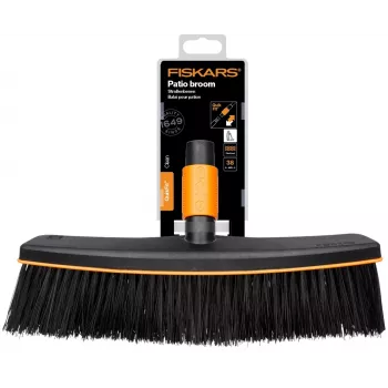 Fiskars 1001416 bezem kunststof zwart, oranje