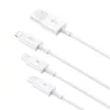 USB-kabel Baseus Superior USB 2.0 1,5 m USB A USB C/Micro USB A/Lightning wit