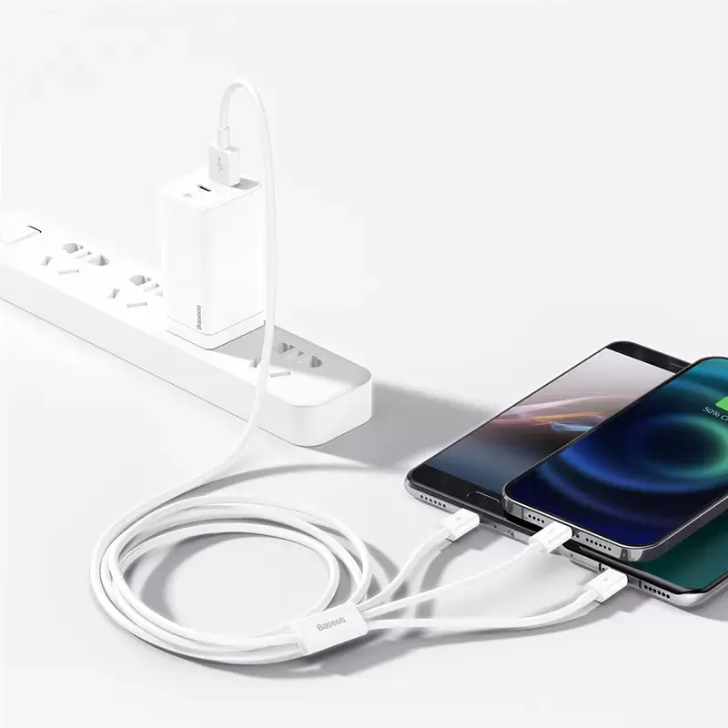 USB-kabel Baseus Superior USB 2.0 1,5 m USB A USB C/Micro USB A/Lightning wit