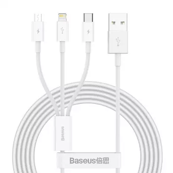 USB-kabel Baseus Superior USB 2.0 1,5 m USB A USB C/Micro USB A/Lightning wit