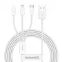 USB-kabel Baseus Superior USB 2.0 1,5 m USB A USB C/Micro USB A/Lightning wit