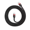 USB-kabel Baseus Cafule 2m USB-C zwart rood