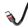 USB-kabel Baseus Cafule 2m USB-C zwart rood
