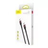 USB-kabel Baseus Cafule 2m USB-C zwart rood