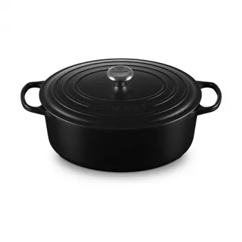 Le Creuset Signature braadpan zwart ovaal 33 cm