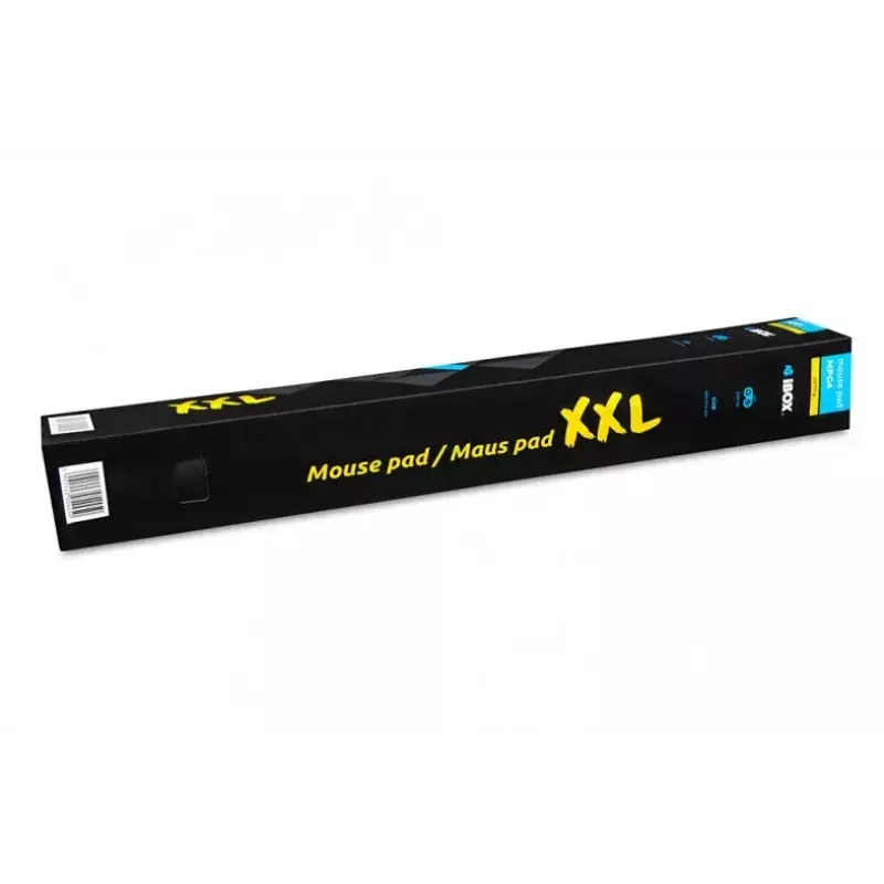 Muispad IBOX AURORA zwart model IMPG4 met 850 mm lengte en 580 mm breedte, 3 mm dikte