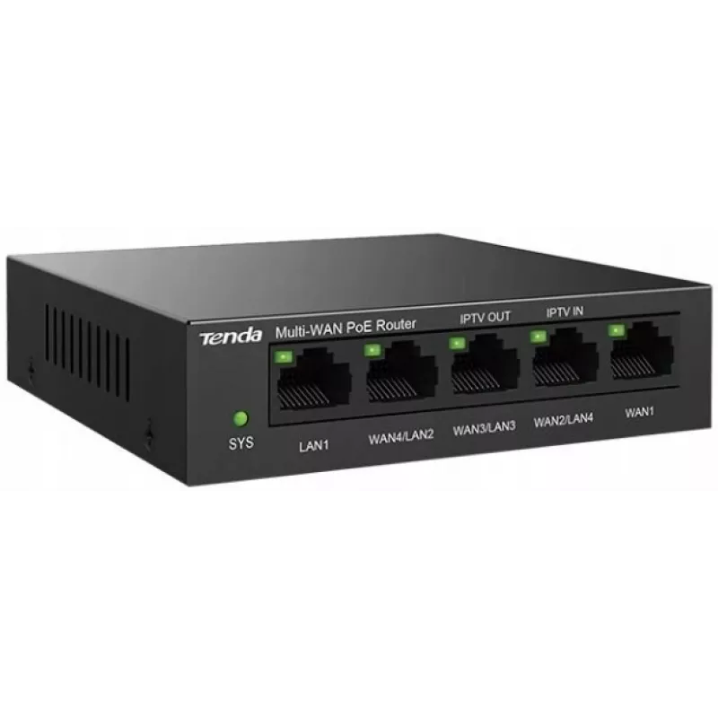 Bedrade router Tenda G0-5G-PoE Gigabit Ethernet zwart IPSec VPN