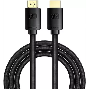 Baseus High Definition Series HDMI 2.1 kabel, 8K 60Hz, 3D, HDR, 48Gbit/s, 3m (zwart)