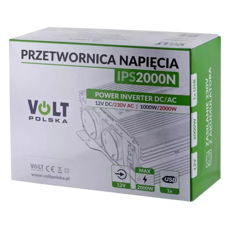 Spanningsomvormer Volt Polska IPS 2000 N 12/230 V 1000/2000 W