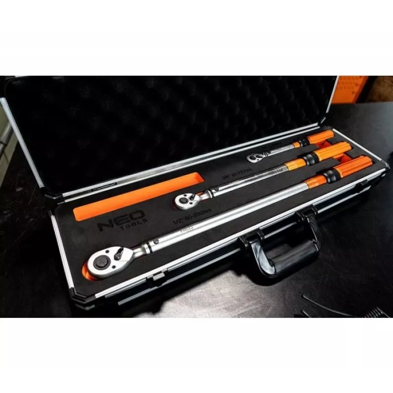 Set Neo Tools bidirectionele momentsleutels 1/4, 3/8, 1/2, 3 stuks
