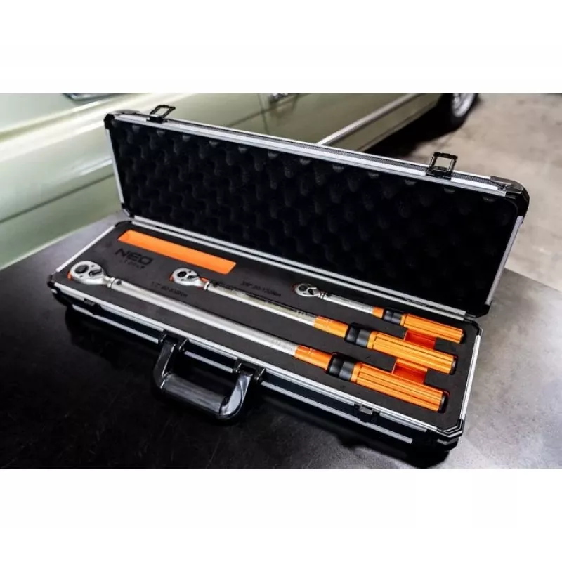 Set Neo Tools bidirectionele momentsleutels 1/4, 3/8, 1/2, 3 stuks