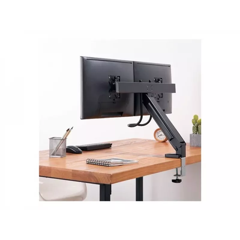 LOGILINK BP0102 dual-monitorhouder 17-27 inch staal ruimtebesparend