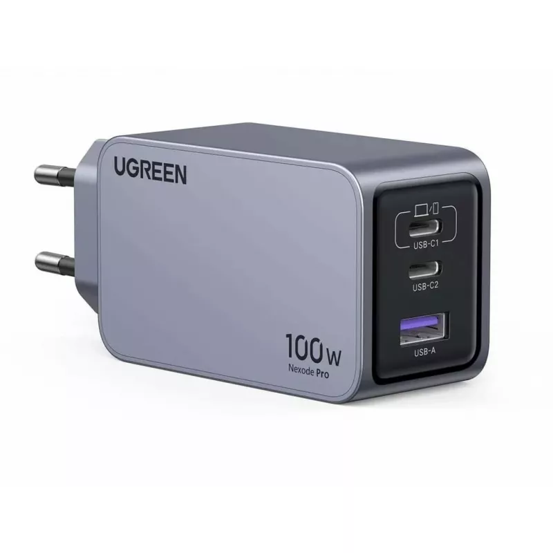 UGREEN indoor-oplader Nexode Pro 3-poorts GaN PD snellader 2 USB Type-C