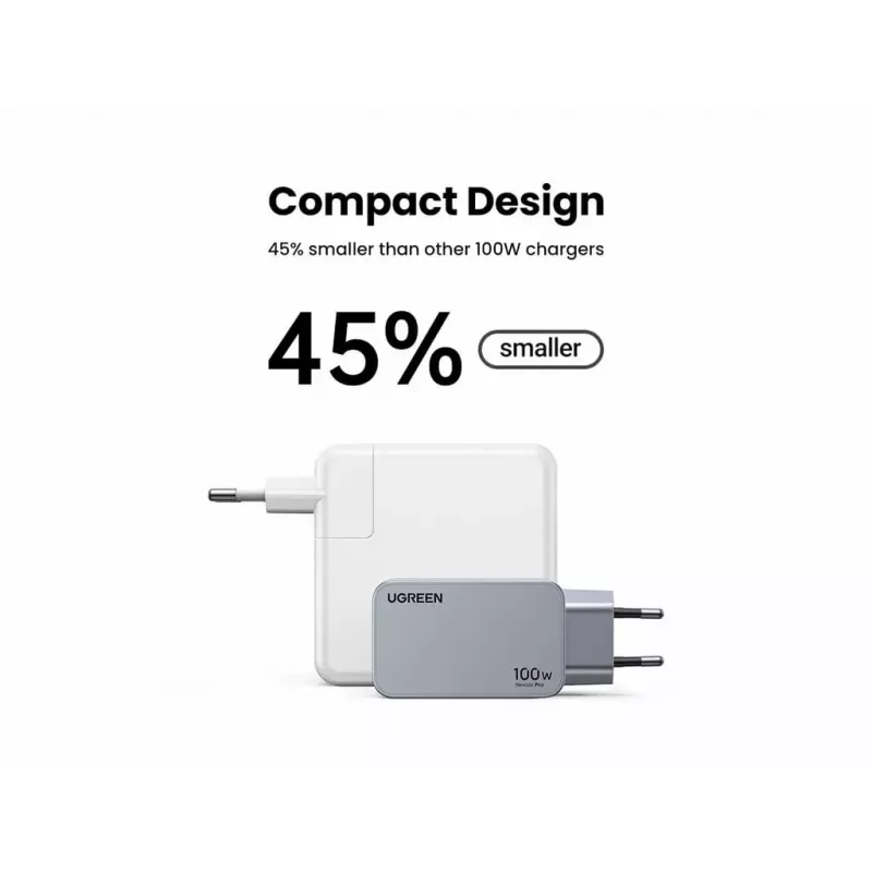 UGREEN indoor-oplader Nexode Pro 3-poorts GaN PD snellader 2 USB Type-C