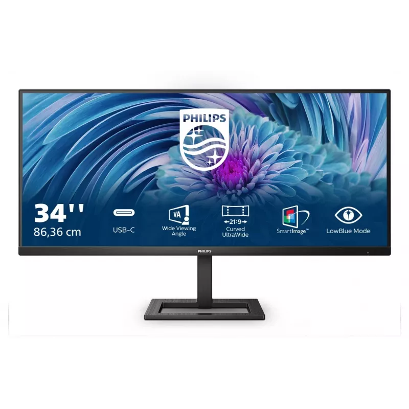 Philips E Line 346E2LAE/00 LED-display 86,4 cm (34) 3440 x 1440 pixels Wide Quad HD LCD zwart