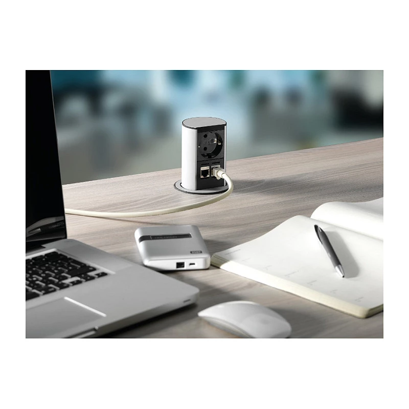 Elevator 1x randaarde 1xCAT6 1xUSB3.0 - accessoire stroomvoorziening
