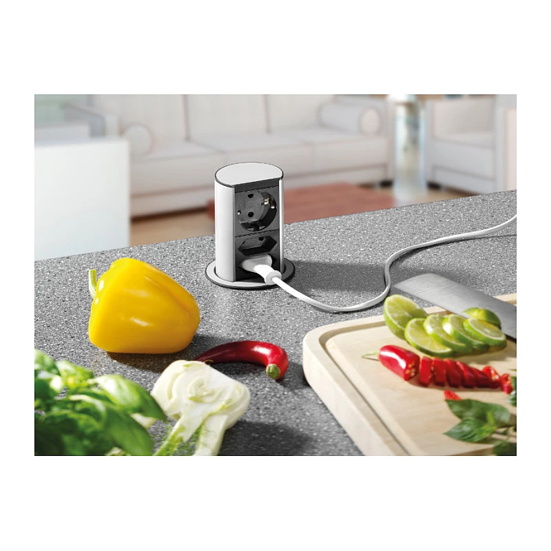 Elevator 1x randaarde 1xCAT6 1xUSB3.0 - accessoire stroomvoorziening